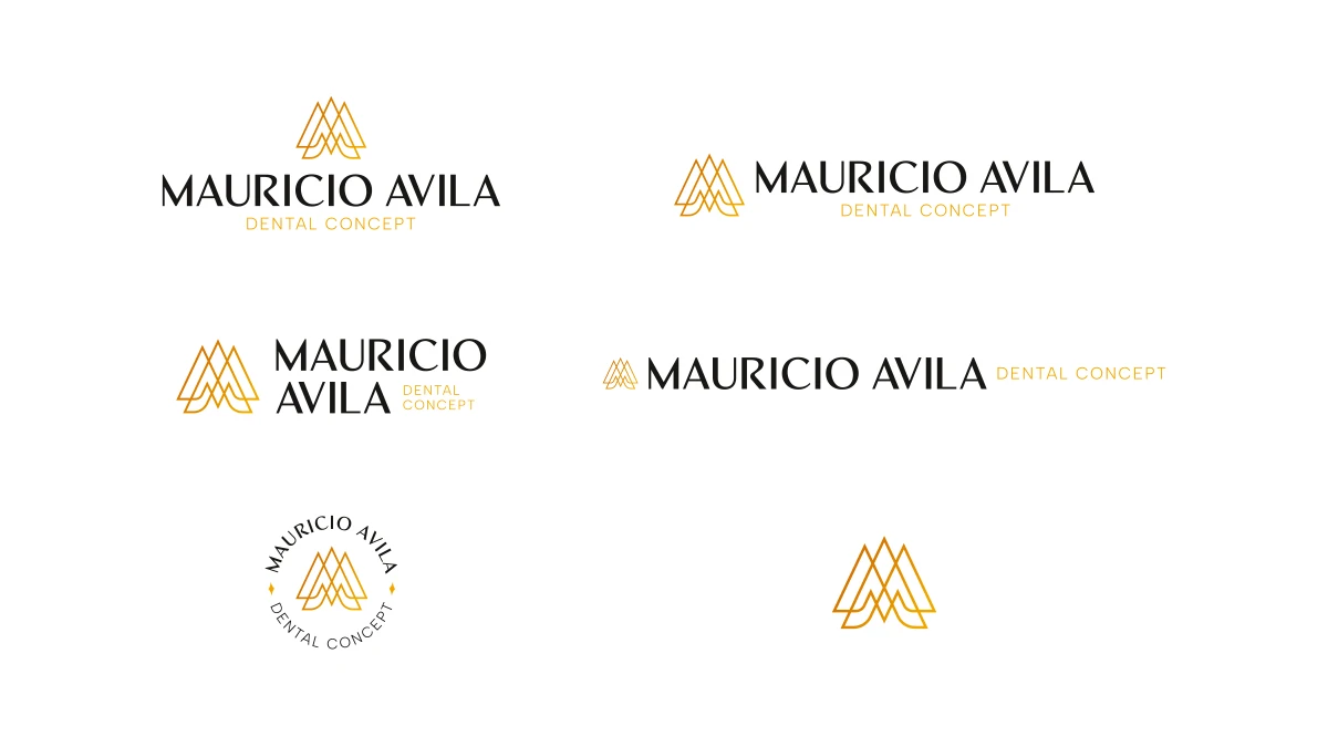 Assinaturas diversas logotipo Mauricio Avila Dental concept, Joaçaba, Santa Catarina