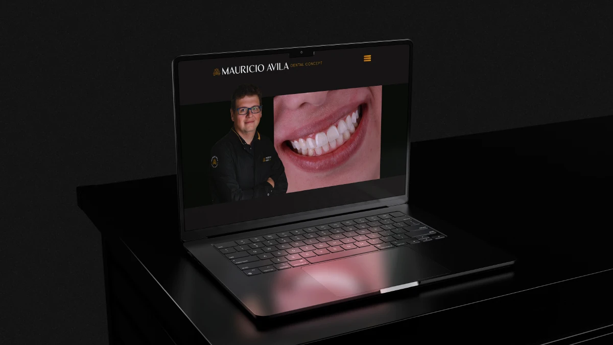 Site institucional com identidade visual Mauricio Avila Odontologia Estética
